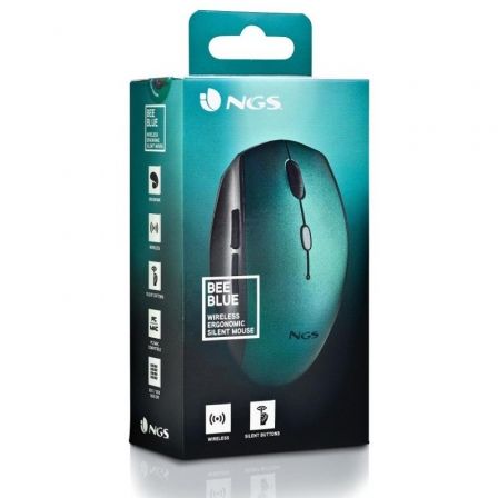 Ratón Inalámbrico NGS Bee Blue/ Hasta 1600 DPI/ Azul Ratón Inalámbrico NGS Bee Blue/ Hasta 1600 DPI/ Azul
