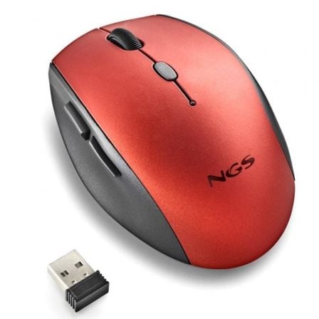 Ratón Inalámbrico NGS Bee Red/ Hasta 1600 DPI/ Rojo Ratón Inalámbrico NGS Bee Red/ Hasta 1600 DPI/ Rojo
