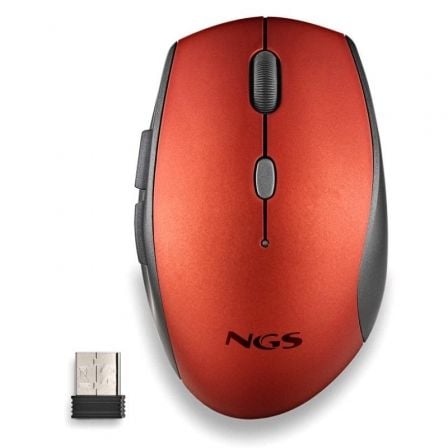 Ratón Inalámbrico NGS Bee Red/ Hasta 1600 DPI/ Rojo Ratón Inalámbrico NGS Bee Red/ Hasta 1600 DPI/ Rojo