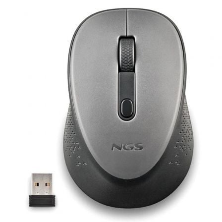 Ratón Inalámbrico NGS Dew Gray/ Hasta 1600 DPI/ Gris Ratón Inalámbrico NGS Dew Gray/ Hasta 1600 DPI/ Gris