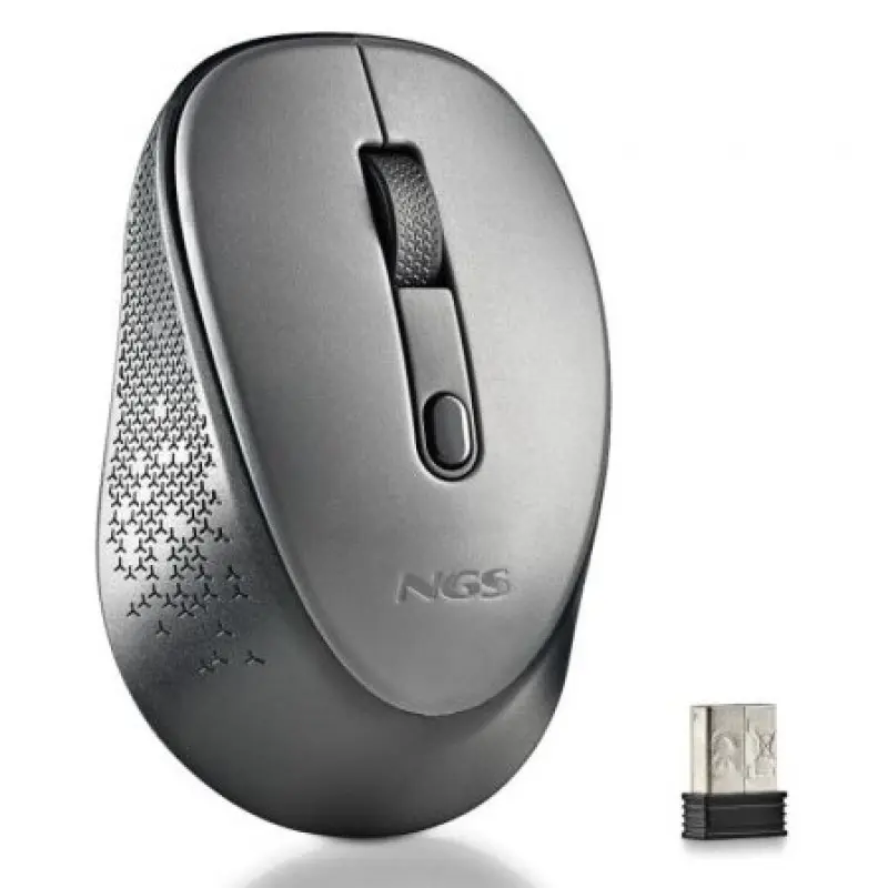 Ratón Inalámbrico NGS Dew Gray/ Hasta 1600 DPI/ Gris Ratón Inalámbrico NGS Dew Gray/ Hasta 1600 DPI/ Gris