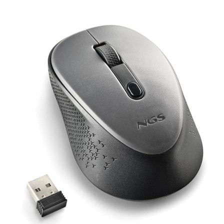 Ratón Inalámbrico NGS Dew Gray/ Hasta 1600 DPI/ Gris Ratón Inalámbrico NGS Dew Gray/ Hasta 1600 DPI/ Gris