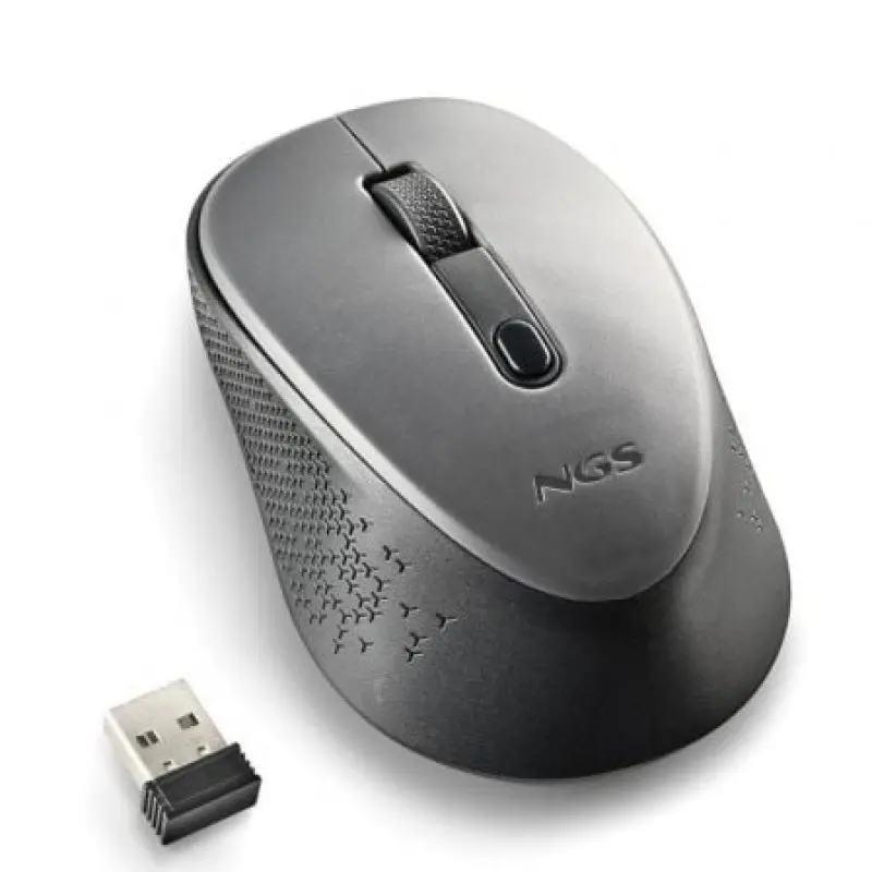 Ratón Inalámbrico NGS Dew Gray/ Hasta 1600 DPI/ Gris Ratón Inalámbrico NGS Dew Gray/ Hasta 1600 DPI/ Gris