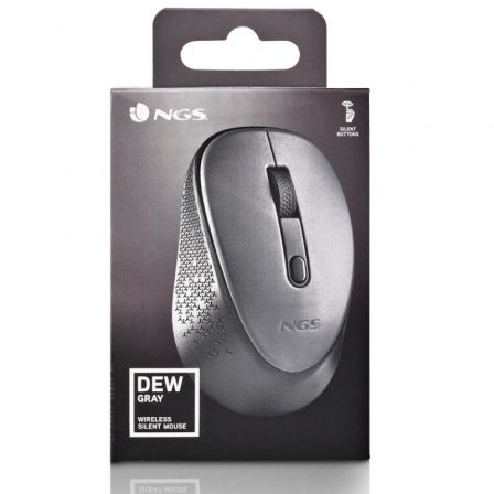 Ratón Inalámbrico NGS Dew Gray/ Hasta 1600 DPI/ Gris Ratón Inalámbrico NGS Dew Gray/ Hasta 1600 DPI/ Gris
