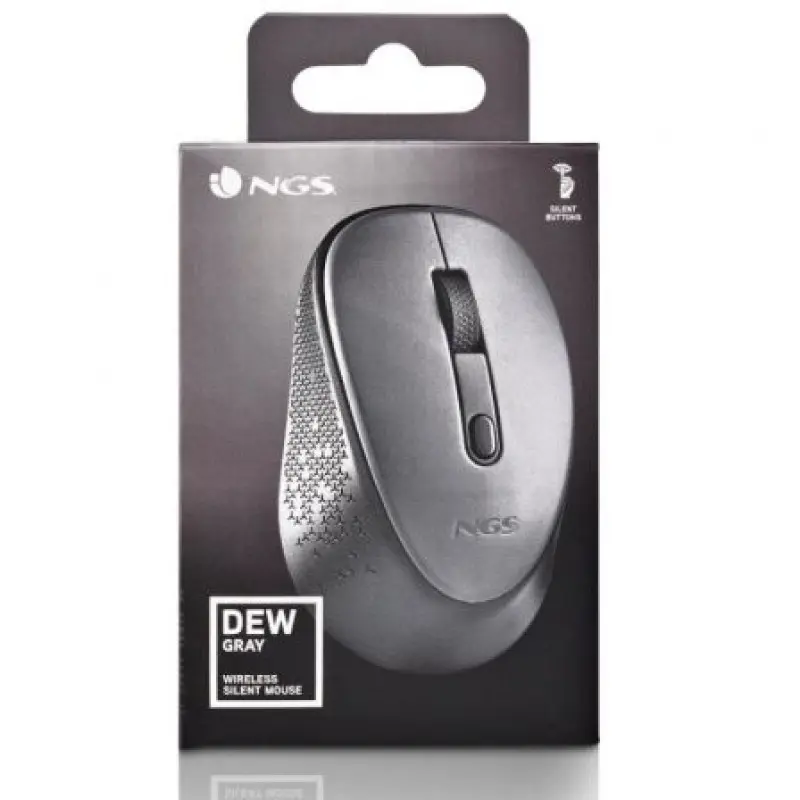 Ratón Inalámbrico NGS Dew Gray/ Hasta 1600 DPI/ Gris Ratón Inalámbrico NGS Dew Gray/ Hasta 1600 DPI/ Gris