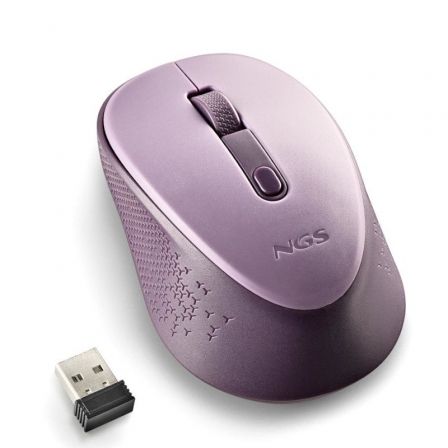 Ratón Inalámbrico NGS Dew Lilac/ Hasta 1600 DPI/ Lila Ratón Inalámbrico NGS Dew Lilac/ Hasta 1600 DPI/ Lila
