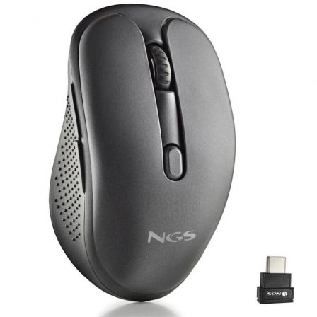 Ratón Inalámbrico NGS Evo Jot silencioso/ Batería recargable/ Hasta 1600 DPI/ Negro Ratón Inalámbrico NGS Evo Jot silencioso/ Batería recargable/ Hasta 1600 DPI/ Negro