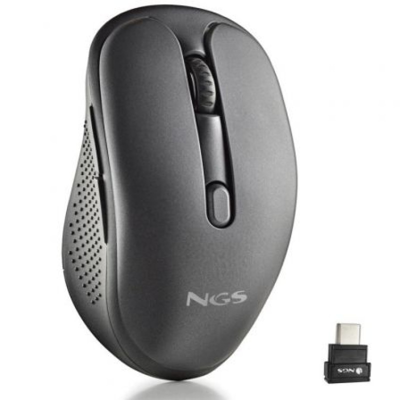 Ratón Inalámbrico NGS Evo Jot silencioso/ Batería recargable/ Hasta 1600 DPI/ Negro Ratón Inalámbrico NGS Evo Jot silencioso/ Batería recargable/ Hasta 1600 DPI/ Negro