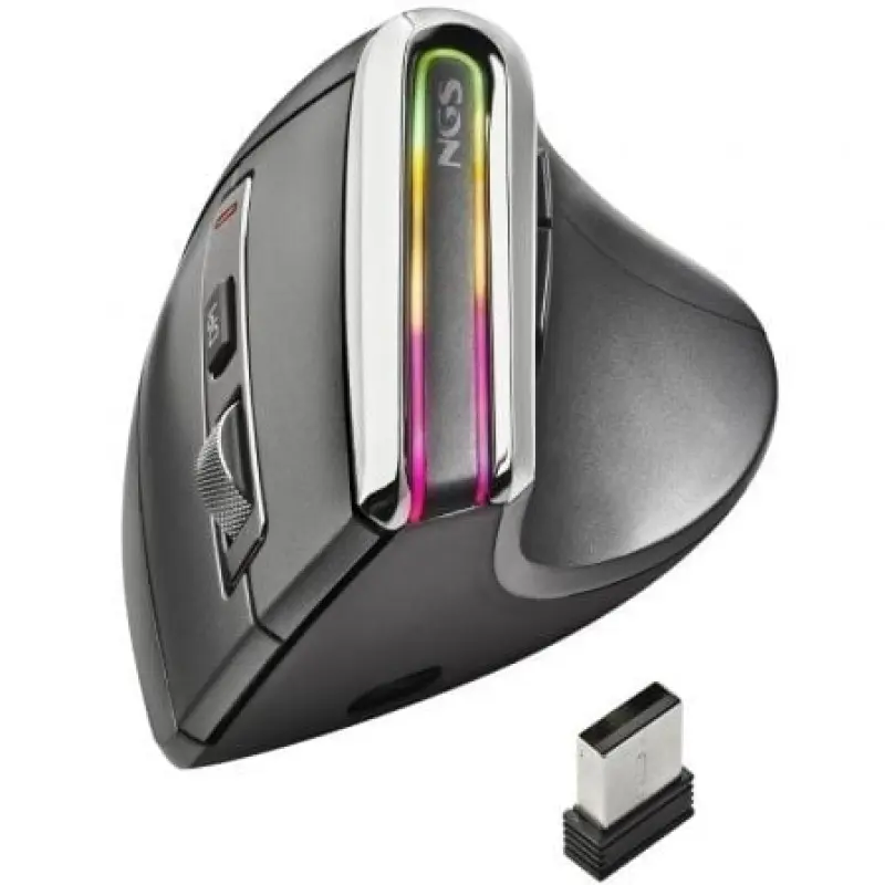 Ratón Ergonómico Inalámbrico por Bluetooth NGS Evo Karma/ Batería recargable/ Hasta 3200 DPI Ratón Ergonómico Inalámbrico por Bluetooth NGS Evo Karma/ Batería recargable/ Hasta 3200 DPI
