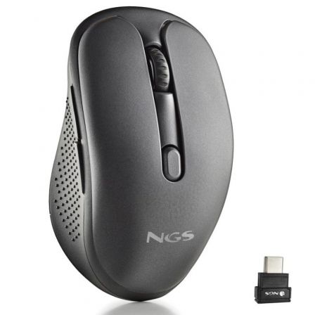 Ratón Inalámbrico NGS Evo Mix silencioso/ Batería recargable/ Hasta 3200 DPI/ Negro Ratón Inalámbrico NGS Evo Mix silencioso/ Batería recargable/ Hasta 3200 DPI/ Negro