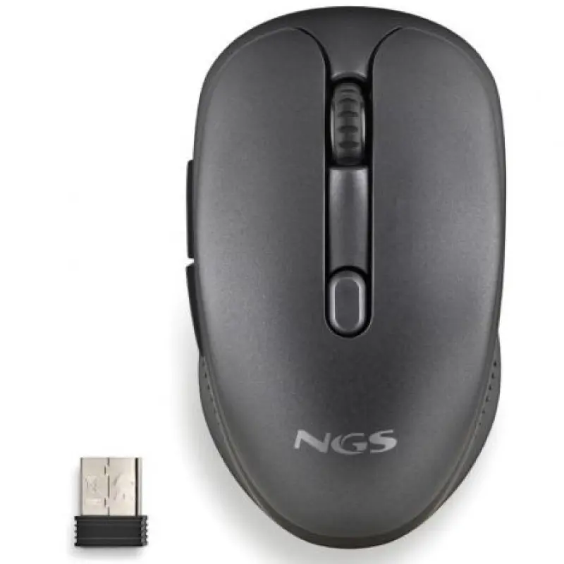 Ratón Inalámbrico NGS Evo Peep silencioso/ Batería recargable/ Hasta 3200 DPI/ Negro Ratón Inalámbrico NGS Evo Peep silencioso/ Batería recargable/ Hasta 3200 DPI/ Negro