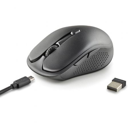 Ratón Inalámbrico NGS Evo Peep silencioso/ Batería recargable/ Hasta 3200 DPI/ Negro Ratón Inalámbrico NGS Evo Peep silencioso/ Batería recargable/ Hasta 3200 DPI/ Negro
