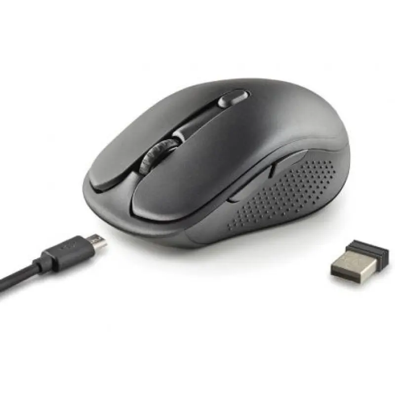 Ratón Inalámbrico NGS Evo Peep silencioso/ Batería recargable/ Hasta 3200 DPI/ Negro Ratón Inalámbrico NGS Evo Peep silencioso/ Batería recargable/ Hasta 3200 DPI/ Negro