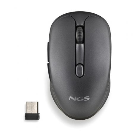 Ratón Inalámbrico NGS Evo Rust/ Batería recargable/ Hasta 1600 DPI/ Negro Ratón Inalámbrico NGS Evo Rust/ Batería recargable/ Hasta 1600 DPI/ Negro