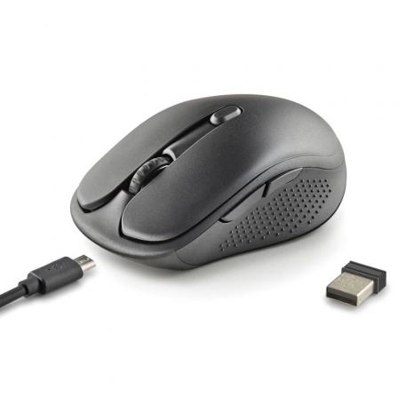 Ratón Inalámbrico NGS Evo Spook silencioso/ Batería recargable/ Hasta 1600 DPI/ Negro Ratón Inalámbrico NGS Evo Spook silencioso/ Batería recargable/ Hasta 1600 DPI/ Negro
