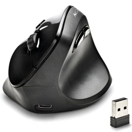 Ratón Ergonómico Inalámbrico NGS EVO Moksha/ Batería recargable/ Hasta 2400 DPI Ratón Ergonómico Inalámbrico NGS EVO Moksha/ Batería recargable/ Hasta 2400 DPI