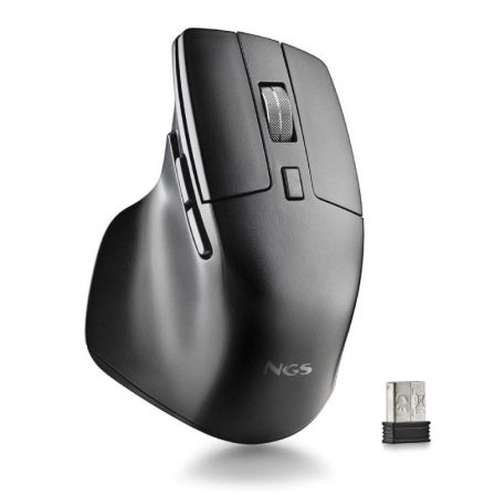 Ratón Inalámbrico por Bluetooth NGS HIT-RB/ Batería recargable/ Hasta 1600 DPI/ Negro Ratón Inalámbrico por Bluetooth NGS HIT-RB/ Batería recargable/ Hasta 1600 DPI/ Negro