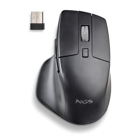 Ratón Inalámbrico por Bluetooth NGS HIT-RB/ Batería recargable/ Hasta 1600 DPI/ Negro Ratón Inalámbrico por Bluetooth NGS HIT-RB/ Batería recargable/ Hasta 1600 DPI/ Negro