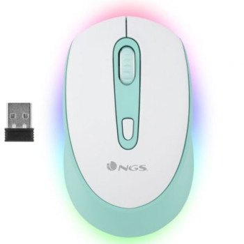 Ratón Inalámbrico por Bluetooth NGS Smog Mint-RB/ Batería recargable/ Hasta 2400 DPI/ Verde Menta Ratón Inalámbrico por Bluetooth NGS Smog Mint-RB/ Batería recargable/ Hasta 2400 DPI/ Verde Menta