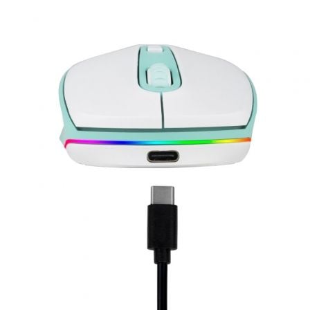 Ratón Inalámbrico por Bluetooth NGS Smog Mint-RB/ Batería recargable/ Hasta 2400 DPI/ Verde Menta Ratón Inalámbrico por Bluetooth NGS Smog Mint-RB/ Batería recargable/ Hasta 2400 DPI/ Verde Menta