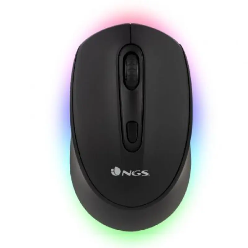 Ratón Inalámbrico por Bluetooth NGS Smog-RB/ Batería recargable/ Hasta 1600 DPI/ Negro Ratón Inalámbrico por Bluetooth NGS Smog-RB/ Batería recargable/ Hasta 1600 DPI/ Negro