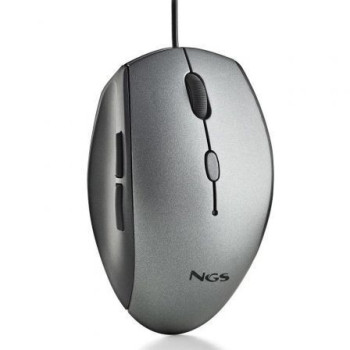 Ratón Ergonómico NGS Moth Gray/ Hasta 1600 DPI/ Gris Ratón Ergonómico NGS Moth Gray/ Hasta 1600 DPI/ Gris