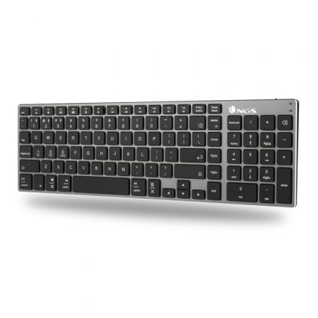 Teclado Inalámbrico por Bluetooth NGS Fortune-BT/ Gris Teclado Inalámbrico por Bluetooth NGS Fortune-BT/ Gris