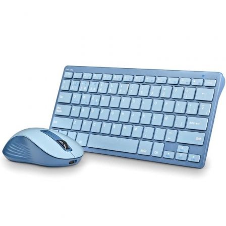 Teclado y Ratón Inalámbricos NGS Fantasy Kit Blue/ Azul Teclado y Ratón Inalámbricos NGS Fantasy Kit Blue/ Azul