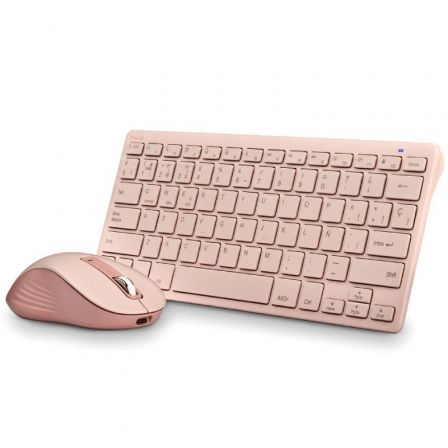 Teclado y Ratón Inalámbricos NGS Fantasy Kit Pink/ Rosa Teclado y Ratón Inalámbricos NGS Fantasy Kit Pink/ Rosa