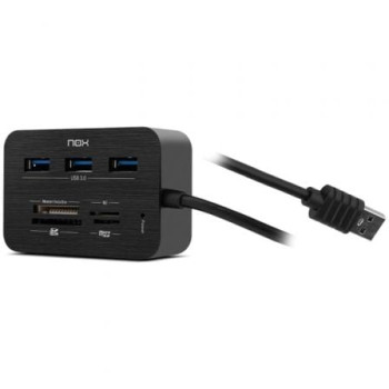 Hub USB 3.0 Nox Reader One/ 3xUSB/ 1x Lector de Tarjetas Hub USB 3.0 Nox Reader One/ 3xUSB/ 1x Lector de Tarjetas
