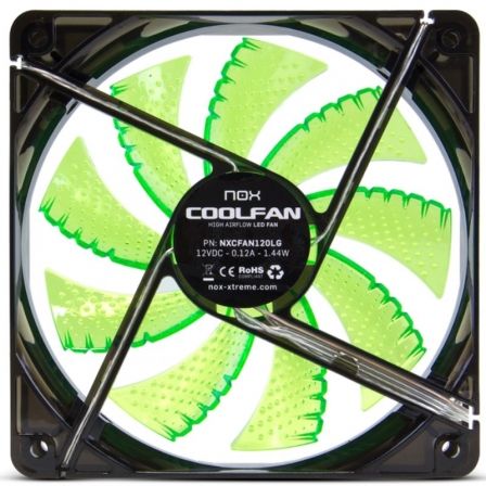 Ventilador Nox Coolfan 120 LED/ 12cm/ Verde Ventilador Nox Coolfan 120 LED/ 12cm/ Verde