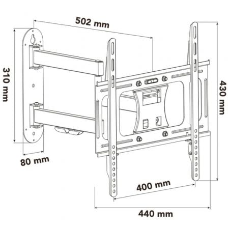 Soporte de Pared Giratorio/ Inclinable/ Nivelable Nox Lite Wall Flex para Monitores y TV de 23-55'/ hasta 30kg Soporte de Pared Giratorio/ Inclinable/ Nivelable Nox Lite Wall Flex para Monitores y TV de 23-55'/ hasta 30kg