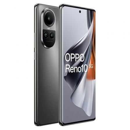 Smartphone Oppo Reno 10 8GB/ 256GB/ 6.7'/ 5G/ Gris Plateado Smartphone Oppo Reno 10 8GB/ 256GB/ 6.7'/ 5G/ Gris Plateado