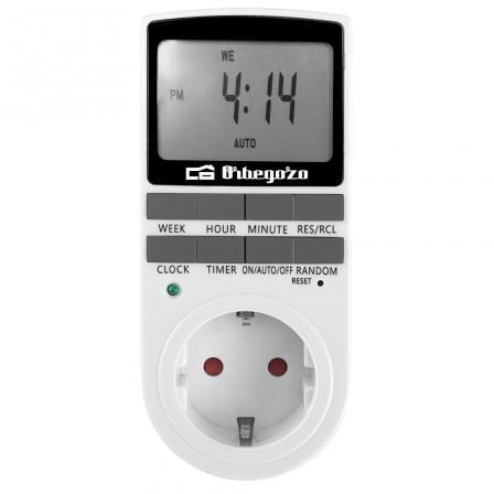 Programador de Enchufe Orbegozo PG 25/ Potencia Máxima 3680W Programador de Enchufe Orbegozo PG 25/ Potencia Máxima 3680W