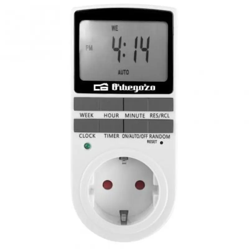 Programador de Enchufe Orbegozo PG 25/ Potencia Máxima 3680W Programador de Enchufe Orbegozo PG 25/ Potencia Máxima 3680W
