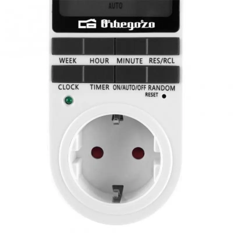 Programador de Enchufe Orbegozo PG 25/ Potencia Máxima 3680W Programador de Enchufe Orbegozo PG 25/ Potencia Máxima 3680W