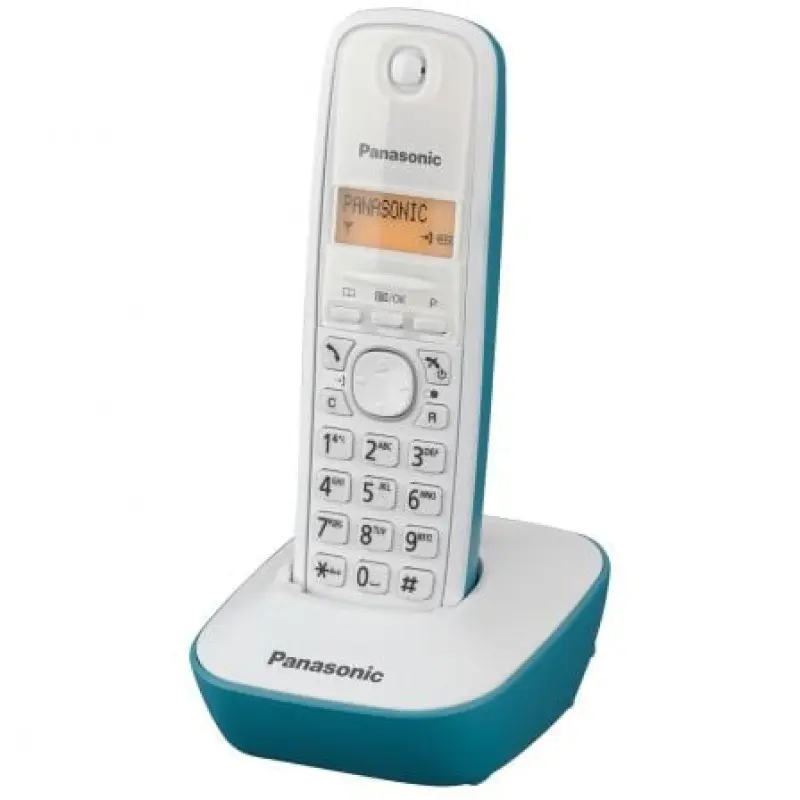 Teléfono Inalámbrico Panasonic KX-TG1611/ Blanco/ Azul Teléfono Inalámbrico Panasonic KX-TG1611/ Blanco/ Azul