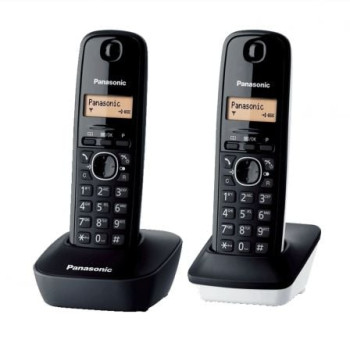 Teléfono Inalámbrico Panasonic KX-TG1612SP1/ Pack DUO/ Negro Teléfono Inalámbrico Panasonic KX-TG1612SP1/ Pack DUO/ Negro