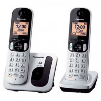 Teléfono Inalámbrico Panasonic KX-TGC212PL/ Pack DUO/ Plata Teléfono Inalámbrico Panasonic KX-TGC212PL/ Pack DUO/ Plata