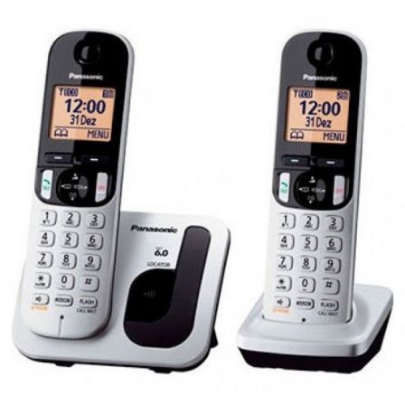 Teléfono Inalámbrico Panasonic KX-TGC212PL/ Pack DUO/ Plata Teléfono Inalámbrico Panasonic KX-TGC212PL/ Pack DUO/ Plata