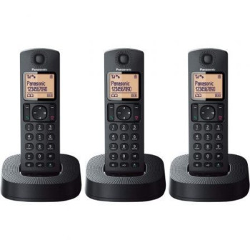 Teléfono Inalámbrico Panasonic KX-TGC313SP/ Pack TRÍO/ Negro Teléfono Inalámbrico Panasonic KX-TGC313SP/ Pack TRÍO/ Negro