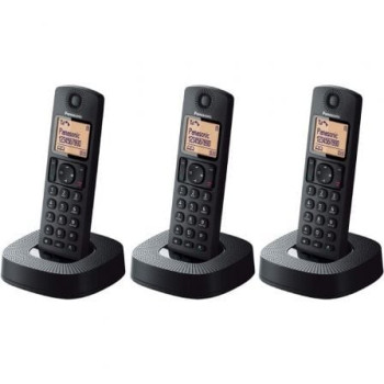 Teléfono Inalámbrico Panasonic KX-TGC313SP/ Pack TRÍO/ Negro Teléfono Inalámbrico Panasonic KX-TGC313SP/ Pack TRÍO/ Negro