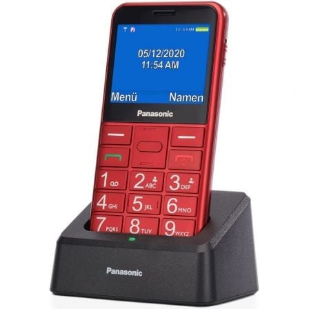 Teléfono Móvil Panasonic KX-TU155EXRN para Personas Mayores/ Rojo Teléfono Móvil Panasonic KX-TU155EXRN para Personas Mayores/ Rojo