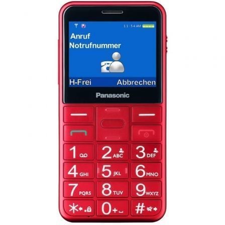 Teléfono Móvil Panasonic KX-TU155EXRN para Personas Mayores/ Rojo Teléfono Móvil Panasonic KX-TU155EXRN para Personas Mayores/ Rojo