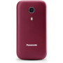 Teléfono Móvil Panasonic KX-TU400EXR para Personas Mayores/ Rojo Granate