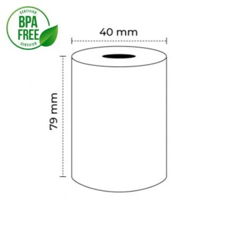 Rollo Papel Térmico Genérico 79x40 8U BPAF/ 79 x 40mm/ 8 unidades Rollo Papel Térmico Genérico 79x40 8U BPAF/ 79 x 40mm/ 8 unidades