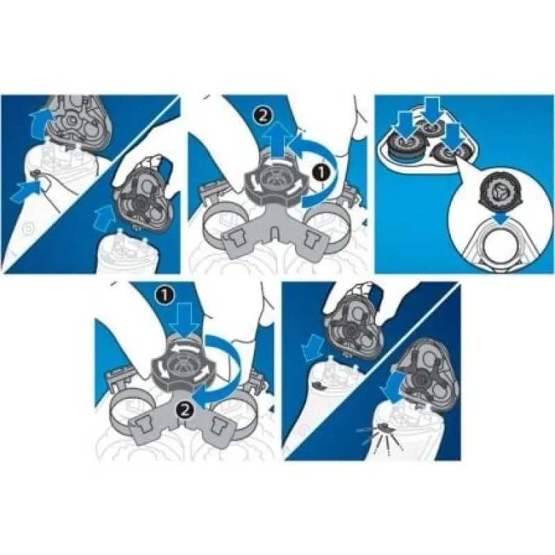 Cabezal de Reemplazo para Afeitadora Eléctrica Philips Series 3000 y 1000/ Pack 3 Cabezal de Reemplazo para Afeitadora Eléctrica Philips Series 3000 y 1000/ Pack 3