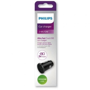 Cargador de Coche Philips DLP2510/ 2xUSB/ 12W Cargador de Coche Philips DLP2510/ 2xUSB/ 12W