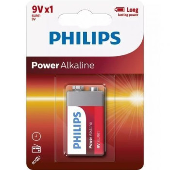 Pila Alcalina Philips 6LR61P1B/10/ 9V Pila Alcalina Philips 6LR61P1B/10/ 9V