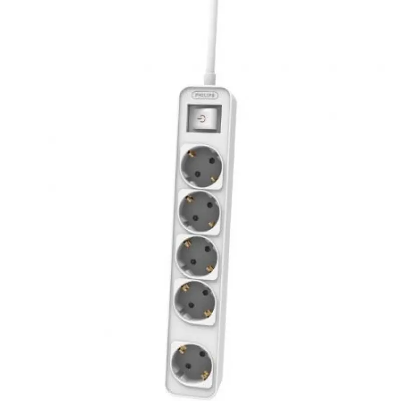 Regleta con Interruptor Philips CHP2154W/10/ 5 Tomas de corriente/ Cable 1.5m/ Blanco Regleta con Interruptor Philips CHP2154W/10/ 5 Tomas de corriente/ Cable 1.5m/ Blanco